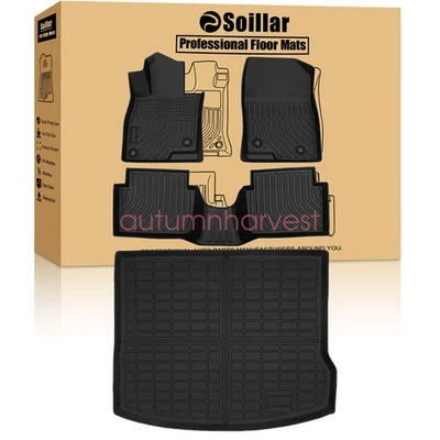 2014-2018 For Mazda 3 Hatchback TPE Floor Mats Liners / Trunk Cargo Liner Black Foto 1 de 4