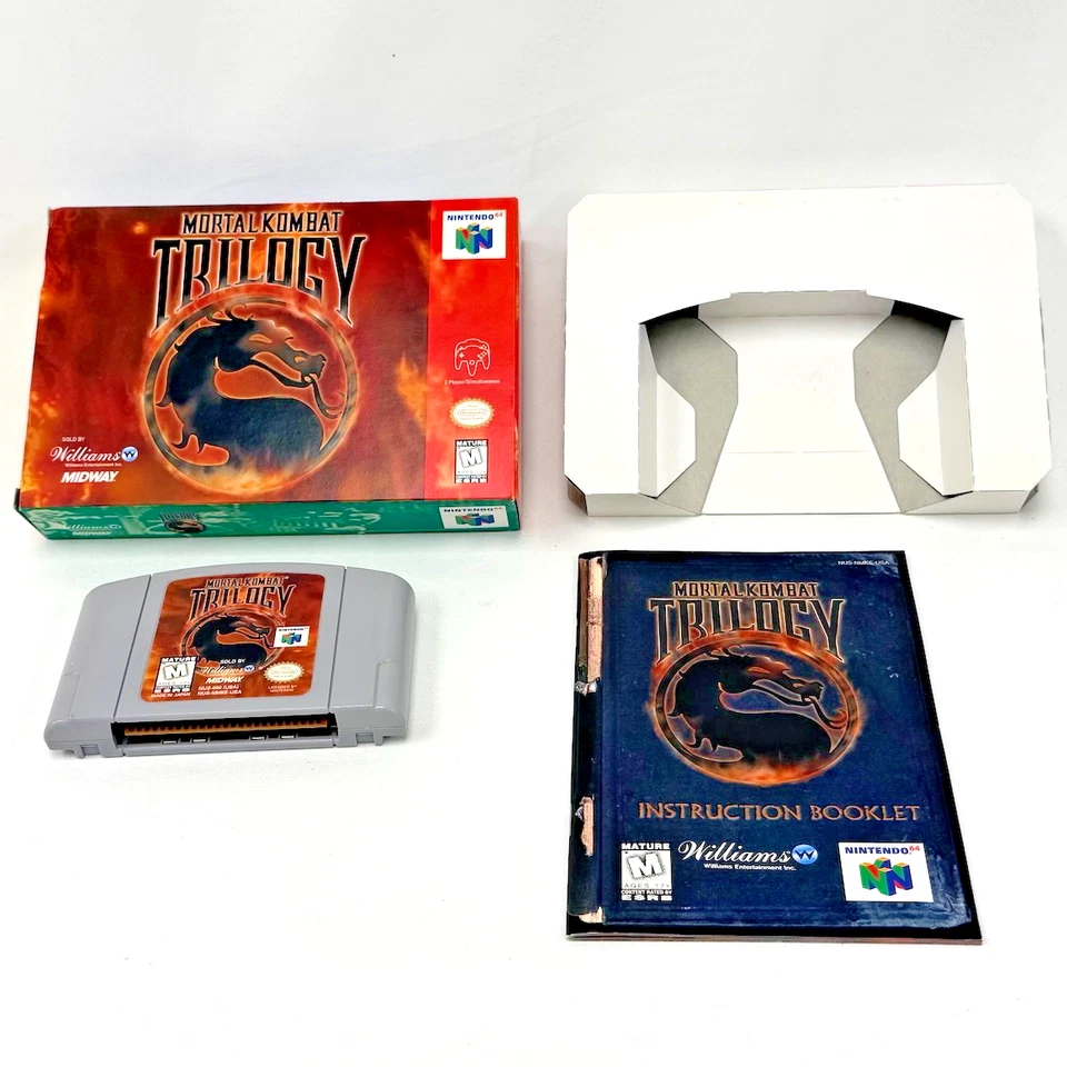 Mortal Kombat Trilogy (Nintendo 64 N64) Game Box Manual Liner Vintage 1996 VGC - Image 1 of 4