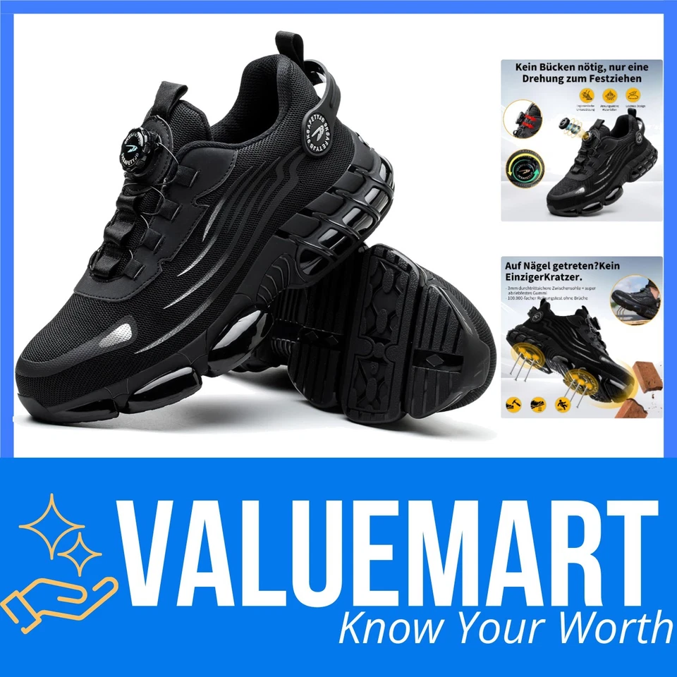 Werkstein S3 Arbeitsschuhe Sicherheitsschuhe Herren Damen Atmungsaktive Leich...