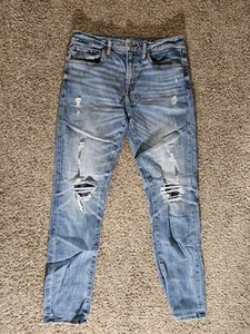 American Eagle Distressed gerades Bein AirFlex Temp Tech Denim Jeans Herren 31x34 - Bild 1 von 8