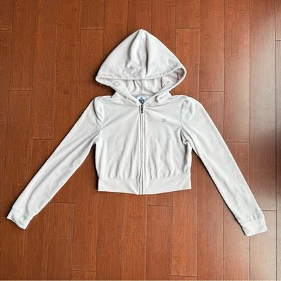 Juicy Couture Light Gray Hooded Jacket - Image 1 of 4