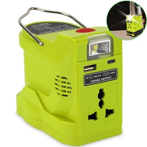 Generatore Inverter di Potenza 200W per Ryobi 18V Batteria DC a AC 110V Centrale Elettrica - Foto 1 di 9