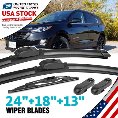 Front + Rear OEM Wiper Blades Set fits for Chevrolet Equinox 2012-2022 - Image 1 of 4