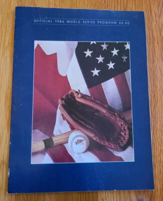 1986 World Series New York Mets Boston Redsox Official Souvenir Program Magazine - Image 1 of 3