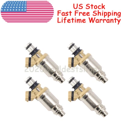 Set of 4 Fuel Injectors For 1993-1994-1995-1996-1997 Geo Prizm Toyota Corolla US - Image 1 of 4
