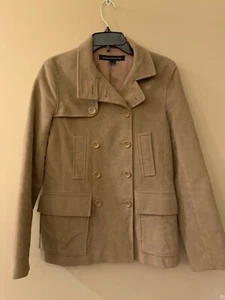 Womens French Connection Jacket Size 6 tan blazer trench coat - Picture 1 of 4