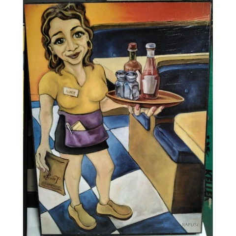 Breakfast at Lucy's Canvas Art by Will Rafuse 24x17x1.75 inches Cover