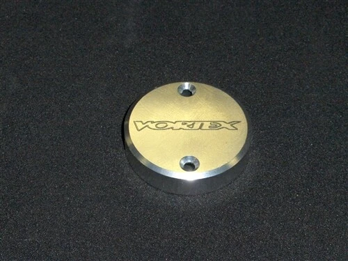 Ducati Aprilla Moto Guzzi Vortex Round Front Brake Reservoir Cap Cover Silver - Image 1 of 1
