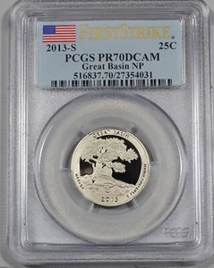 2013 S GREAT BASIN NP QUARTER 25C PCGS PR70DCAM FIRST STRIKE PR 70 # 27354031 - Picture 1 of 2