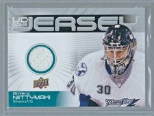2010-11 Upper Deck Series 1 ANTERO NIITTYMAKI UD Game Jersey - Sharks/Tampa Bay