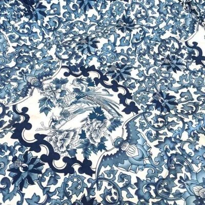 NUEVO Ralph Lauren PORCELANA AZUL TAMARINDO Diseñador Tela Algodón Restos Piezas Foto 1 de 2