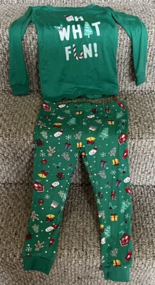 Pijama Infantil Verde Navidad 2 Piezas Talla 4T Nuevo Sin Etiquetas Foto 1 de 4