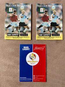 Lot 3 USA Soccer Schedules 1996 Olympics 2016 Copa America Centenario BUDWEISER - Picture 1 of 3