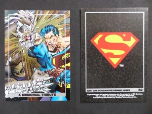 1992 SkyBox Doomsday: The Death of A Memorial Tribute Superman #S2 Etched Insert - Imagen 1 de 1