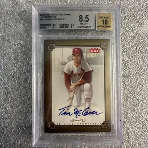 2004 FLEER GREATS OF THE GAME AUTOGRAPHS TIM MCCARVER BGS 8.5 AUTO GRADE 10 - Picture 1 of 8