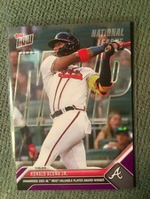 2023 TOPPS NOW OS-17 UNANIMOUS NL MVP RONALD ACUNA JR BRAVES PURPLE  # 23 /25