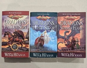 Dragonlance 3 Book Set War of Souls 1-2 & Dragons Of Summer Flame Weis & Hickman - Picture 1 of 9