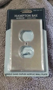Hampton Bay - MIRROR Finish Duplex Outlet Wall Plate - Picture 1 of 2