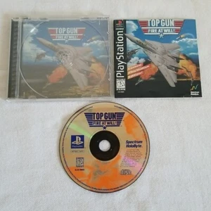Top Gun Fire at Will PS1 Sony PlayStation Komplett Handbuch Disc Hülle Registrierung - Bild 1 von 7
