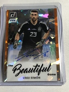 Donruss Soccer FIFA 2022-23 Unai Simon #BA-US The Beautiful Game Orange Ice Auto - Imagen 1 de 2