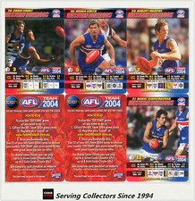 2004 AFL Teamcoach Trading Card How To Play Team set Western Bulldogs (9)
