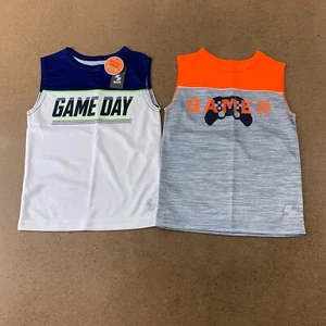 The Children's Place Boys XS (4) Performance Muscle Tank Top 2-Pack NWT *Flaw - Picture 1 of 10