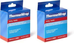 2x ThermaWrap Aluminium Joining Securing Sealing Insulation Foil Tape 50mm x 20m - Picture 1 of 2