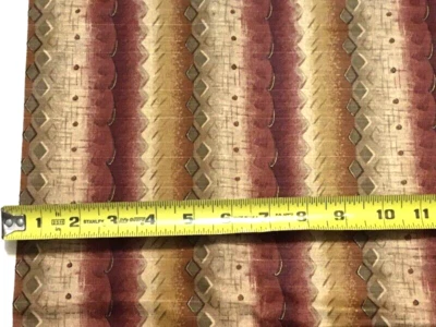 3 1/2 Yards - Vintage Mill Creek Fabric - Scalloped & Diamond Pattern - Image 1 of 4
