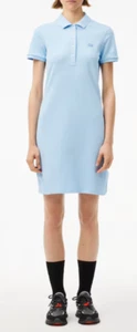 Lacoste Womens Slim Fit Pique Polo Dress in Light Blue. C109 - Picture 1 of 4