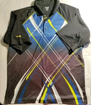 Men's PING Dynamics Golf ⛳ Black Argyle Knit Short Sleeve Polo Shirt L NWOT - Image 1 of 4