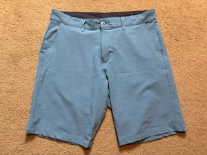 Burnside Men's Flat Front Board Swim Trunks Golf Shorts Quick Dry Blue Green 36 - Picture 1 of 3