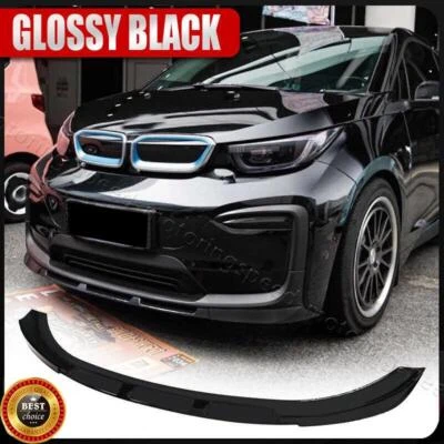 Fit For BMW i3 I3S I01 Hatchback 2018-2022 Front Bumper Lip Spoiler GLOSSY BLACK Foto 1 de 4