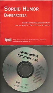Counting Crows w/ SORDID HUMOR Barbarossa PROMO DJ CD single 1994 w/ ENGINE 88 - Picture 1 of 1
