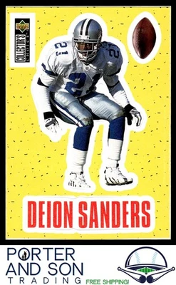 Deion Sanders 1996 Collector's Choice Play Action Stick-Ums Cowboys - Image 1 of 2
