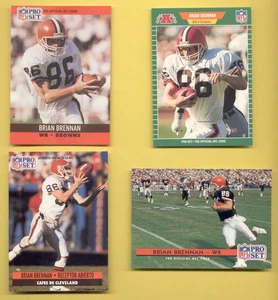 1989-1992 Pro Set ICKEY WOODS Clevland Browns 4-Card Lot Spanish - Picture 1 of 1