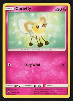 Cutiefly 95/147 Burning Shadows 2017 - Pokémon TCG - Image 1 of 2