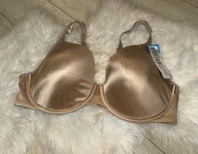 Playtex 4848 Love My Curves Full Figure Concealing Petals Bra UW 42D Beige New - Image 1 of 4