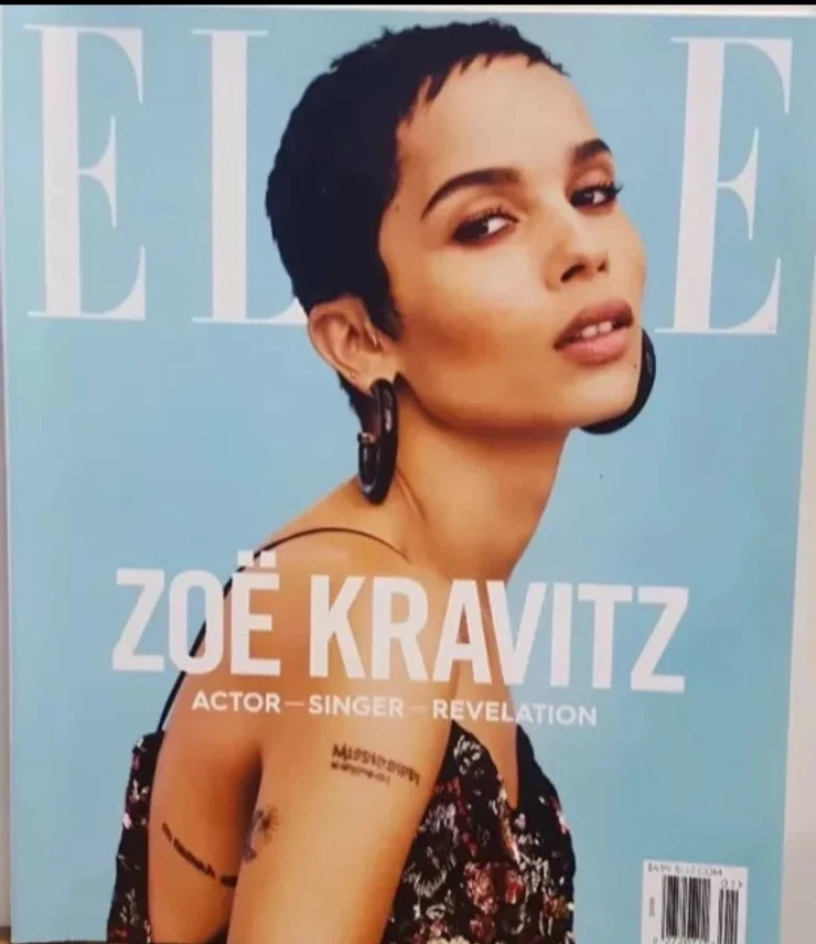 ELLE Magazine ZOE KRAVITZ Cover JANUARY 2018 Party Issue Newstand NEW - Image 1 of 1