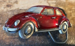 VW Beetle Bug Great American Buckle Co 1955 Belt Buckle Volkswagen Red - Picture 1 of 6