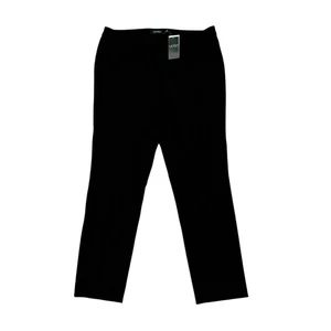 Lauren Ralph Lauren Dress Pants Womens 12 Black Ankle Trousers Stretch Business  - Picture 1 of 10
