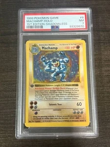 1999 Pokemon Game Machamp-Holo 1st Edition-Shadowless - PSA 7 NM - Picture 1 of 2