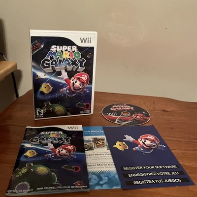 Super Mario Galaxy (Nintendo Wii, 2007) Complete (CIB) - Tested and Working - Image 1 of 4