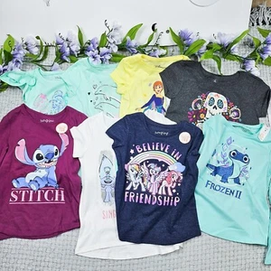 Disney Toddler Girl Shirt Bundle Frozen Coco Princess MLP Trolls Size 4/4t NWT - Picture 1 of 9