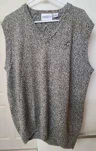 Mark Scot Mens L Heather Gray Sleeveless V Neck Sweater Vest - Picture 1 of 6