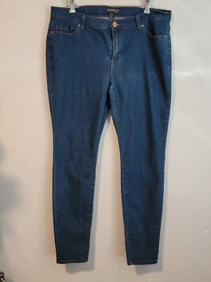 Forever 21 Jeans Womens Size 16 Plus Size Tapered Skinny Mid Rise Denim Blue - Image 1 of 4