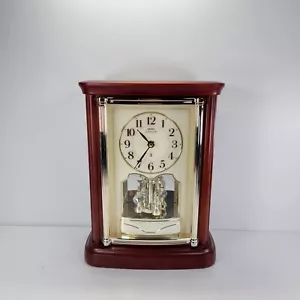 Seiko Emblem Swarovski Element drehbare Ornament Tisch Kaminuhr - Bild 1 von 6