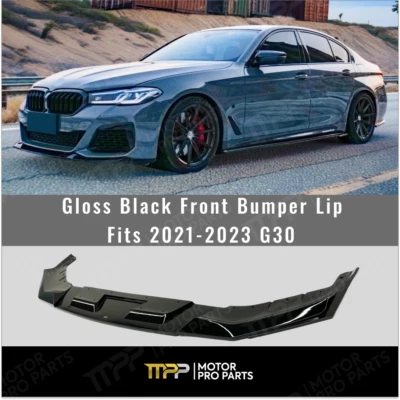 Alerón labial parachoques delantero negro brillante negro deportivo BMW 530i M 2021-2023 Foto 1 de 4