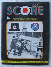 1979 Maine Mariners AHL Hockey Program (Nova Scotia Voyageurs) poor condition 
