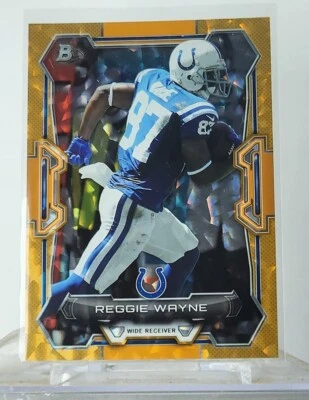 2015 Bowman Orange Wave #54 Reggie Wayne #/50 Indianapolis Colts Foto 1 de 2