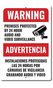 Warning Advertencia English Spanish Bilingual No Trespassing Keep Out Sign - Picture 1 of 5